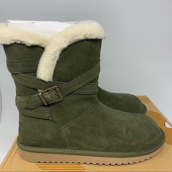 KOOLABURRA Cozy Olive Green Women's Boots - Picture 4 of 11